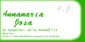 annamaria josa business card
